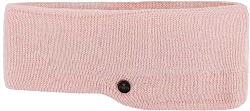 LIERYS Fascia copriorecchie Fine Merino Donna/Uomo (larghezza 7,5-10 cm) Made in Germany fascia in maglia a tre strati in merino Internamente in cotone rosa Taglia unica