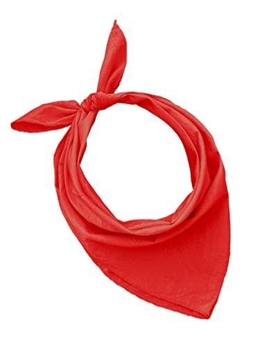 JOPHY & CO. Bandane 100% cotone per Donna Uomo Bambini Unisex con motivo paisley pattern, fazzoletto copricapo sciarpa per capelli/collo/polso/testa COD. (Bamboo Rosso)