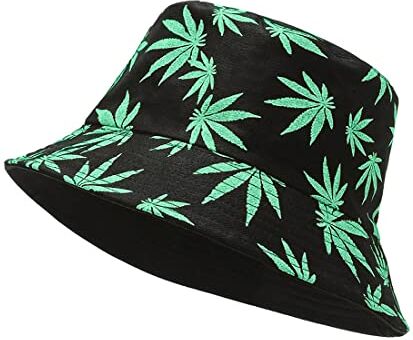 PLABBDPL Unisex Cappello Pescatore, Pieghevole Cotone Bucket Hat, Protezione del Sole Cappelli per Spiaggia all'aperto（Nero,56-58 cm）