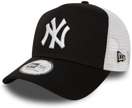 New Era York Yankees MLB Clean Trucker cap , Mens cap with a Visor, Black, OSFA EU