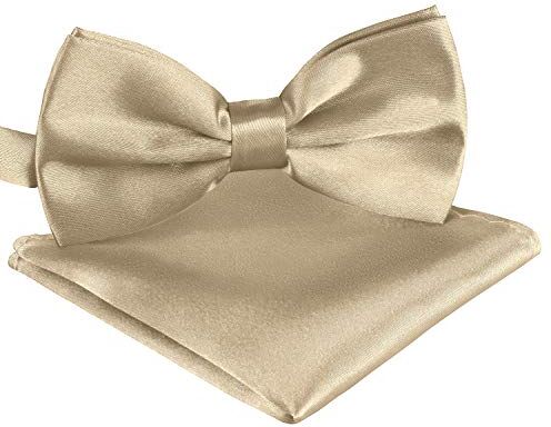 BomGuard Papillon uomo donna + fazzoletto da taschino,beige-grigio