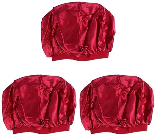 FRCOLOR 3 Pz Cappelli Donne Che Dormono Foderato Cappuccio Elastico Berretto Da Notte Da Donna Berretto Da Notte Elastico Cappello Di Raso Tappo Bidet Cuffia Da Nuoto Mancare