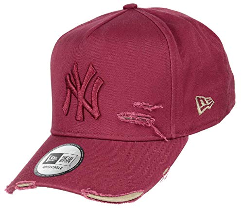 New Era York Yankees 9forty A Frame Adjustable cap Distressed Cardinal/Beige One-Size