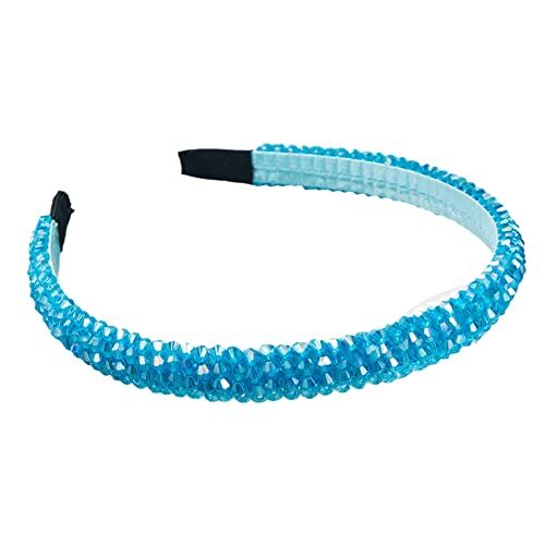 Youllyuu Donne strass fascia perline di cristallo Hairband fatto a mano larga capelli cerchio ragazze accessori per capelli 19