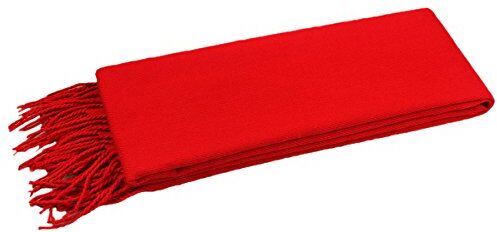 ZUMUii Butterme Delle donne delle signore Grande morbido plaid di lusso solido Pashmina cashmere dello scialle Sciarpa (Rosso)