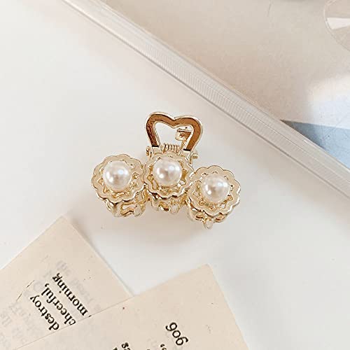 ARTSIM forcina Champagne Hair Claw Morsetti Piccolo Hair Claw Lega Tornante Ragazze Bow Hair Barrettes Crystal Hair Clip Women Ponytail Holder (Style : Champagne_F)