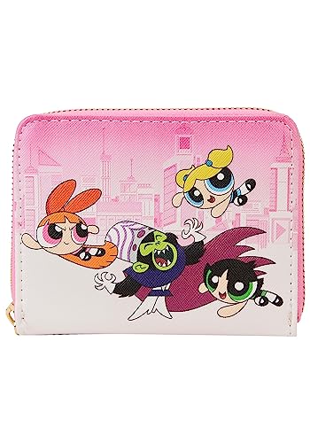 Loungefly Powerpuff Girls vs Mojo JoJo Zip Portafoglio, Rosa, Taglia Unica, Portafoglio