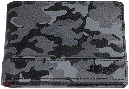 Zippo Lether tri fold wallet Portamonete 11 centimeters Grigio (Grey Camouflage)