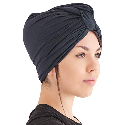 CHARM Fascia Turbante Moda Grosso Donna Copricapo Invernale Cappello Chemio Capelli Naturali Grigio Chiaro