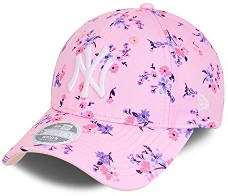 New Era York Yankees cap MLB Basecap Blumenmuster Kappe Baseball Damen Rosa One-Size