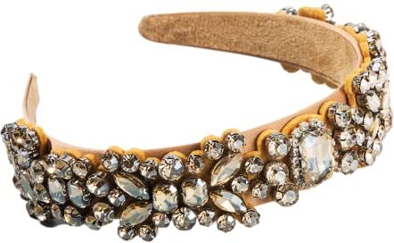 Antique Creativo barocco vintage cerchietti colorati strass pieno diamante accessori per capelli per donne ragazze (marrone)