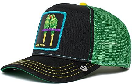 Goorin Bros. Twitterpated Love Bird Black A-Frame Adjustable Trucker Cap One-Size