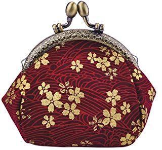 Oyachic Portamonete Borsa Chiusura a Scatto Piccolo Portafoglio Mini Borsa Regalo Carino Coin Purse (Rosso)