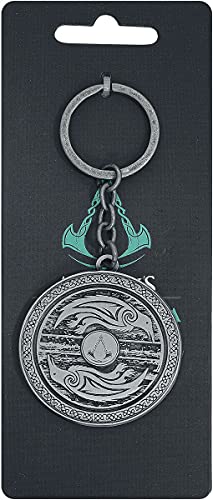 Difuzed Valhalla Shield 3D Metal Keychain Portachiavi, Argento, Taglia unica Unisex-Adulto