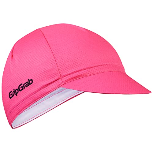 GripGrab Berretto da Ciclismo Classico, Estivo Leggero Cappello da biciletta in Cotone Vintage, in Rete sotto Il Casco con Protezione UV Altamente Traspirante, Rosa, S-M