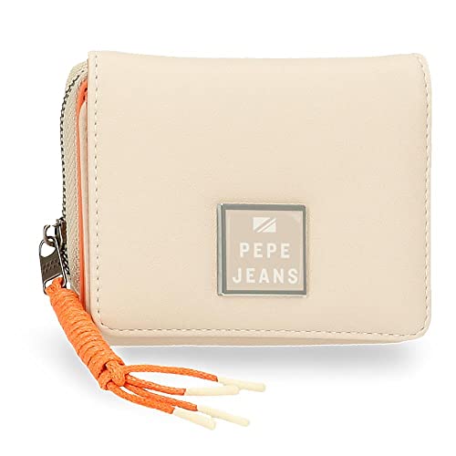 Pepe Jeans BEA WALLET PURSE, Portafoglio Donna, Burro di latte, Taglia Unica EU