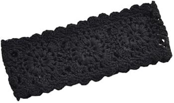 NANZU Tinta unita Beige Nero Crochet Capelli Bandana Sciarpa per capelli Fasce a triangolo Fazzoletto per capelli all'uncinetto Fazzoletto per le donne Ragazze