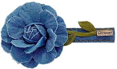 Generic Donna Denim-Forcina Fiore Ragazze Blu Jeans Clip Per Capelli Lady Hairgrip Moda Forcina Sottile Accessorio Per Capelli Ragazza Teen Decor