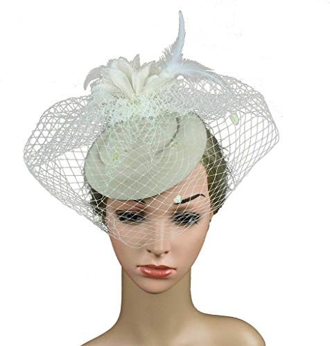 Dwevkeful Fasce per Capelli Donna Per Party Headwear Tea Hat e Girls Cocktail Pillbox Hats Fascinators Women Headband Accessori Capelli Per Lavoro Quotidiano Yoga