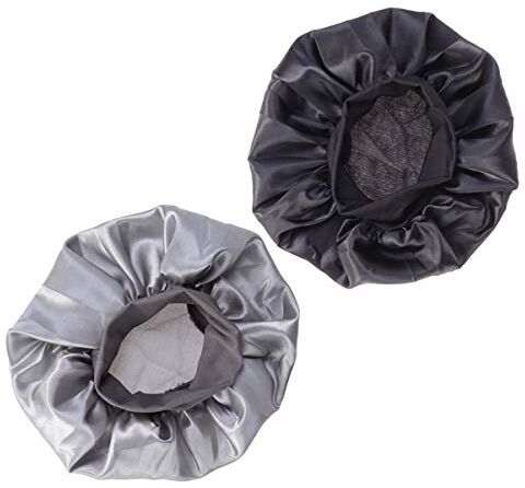 FRCOLOR 2 Pz La Cappelli Per Le Donne Cuffia Per Per Dormire Berretto Di Raso Cappello Per La Cura Copricapo Notte Elastico Tappo Bidet Donna Cuffia Da Doccia Riccioli