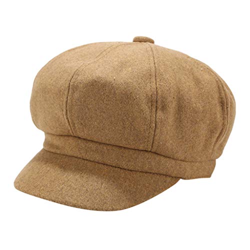 Generic Cappellino alla moda da uomo patch da donna hip-hop coppia abbinata facile cappello e berretto da baseball in pelle cappellini da baseball da uomo (03B-kaki, taglia unica)