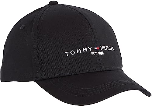Tommy Hilfiger Cappellino Uomo TH Established Cappellino da Baseball, Nero (Black), Taglia Unica
