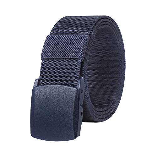 KEYNAT Cintura Uomo Tattica in Nylon con Fibbia Plastica, Cinture Militare in Tela 125cm*3.8cm, Regolabile Casuale Cinghia dei Jeans, Esterne