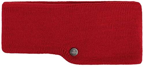 LIERYS Fascia copriorecchie Fine Merino Donna/Uomo (larghezza 7,5-10 cm) Made in Germany fascia in maglia a tre strati in merino Internamente in cotone rosso scuro Taglia unica