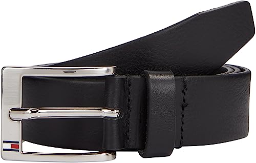 Tommy Hilfiger New Aly Belt, Cintura Uomo, Nero, W80