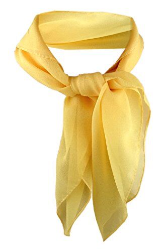 TigerTie signore chiffon panno nicki giallo dimensione 50 cm x 50 cm foulard sciarpa