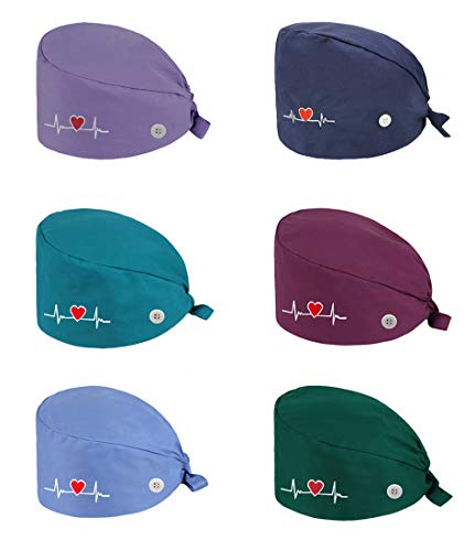 Nanxson Berretto da lavoro unisex con cappuccio stampato con fascetta posteriore regolabile CF9081 (Taglia unica, Multicolore-1)