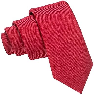 JEMYGINS Uomo Cravatta Sottile in Tessuto Misto Cotone da 6cm di Larghezza Disponibile in Diverse Colorazioni,Cotone, rosso vino