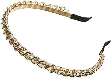 HHRHLKNH Accessori Per Capelli Catene D'Oro Catene Capel Bands Hoop Per Le Donne Fascia Fascia Hairband Girls Accessori Per Capelli Elegante Elegante Ornamento Per Capelli Chic-A34