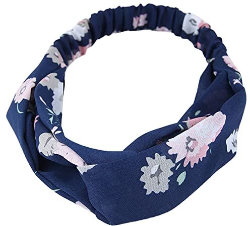 YOKWI Sport Fasce for capelli Fiocchi Accessori Fasce for capelli in seta da donna Quotidiano Confezione di prodotti for capelli da ragazza ( Color : Navy , Size : One Size )