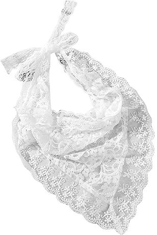 YIZITU Hot Girls Bandana in pizzo bianco estate turbante solare cravatta indietro campeggio copricapo belle ragazze viaggio fazzoletto per capelli fasce in pizzo per donne larghe fasce da sposa floreali per