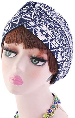 Amorar Donna Turban Bandana Chemo Fascia per Capelli Etnica Fascia per Capelli Indiana Cappello per Chemioterapia Cappellino Elastico Copricapo per Cancro