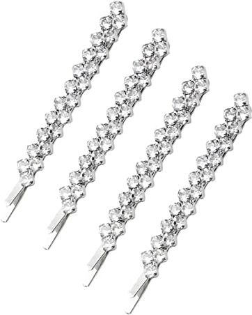 Beavorty 1 Set 2 Paia Forcina Di Cristallo Forcina Fiore Fermaglio Per Con Strass Fermagli Per in Cristallo Forcine Per Con Strass Da Donna Lega Ragazza Fermaglio Laterale