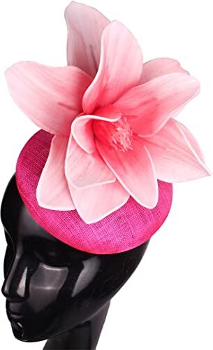 Lmtossey Fascinator Fascia per capelli in lino, con fiore