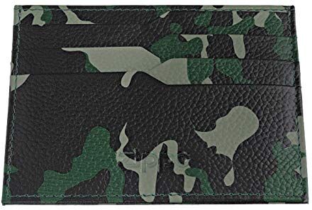 Zippo Leather credit card holder Porta carte di credito 10 centimeters Verde (Green Camouflage)