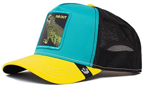 Goorin Bros. Trucker Iguana Party FAR Out Cappello da baseball, colore teal, turchese giallo, taglia unica, giallo.