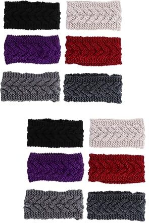 POPETPOP 12 Pezzi Twist Knit Headband Delle Donne Fasce Delle Signore Fasce Elastiche Per L'Orecchio Copre Scaldino Per Le Orecchie Fasce Elastiche Per