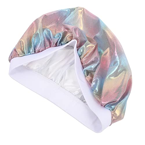 FRCOLOR Cuffia Da Doccia a Larga La Cappelli Per Le Donne Berretto Gonfio Cuffie Da Doccia Copricapo Addormentato Della Donna Berretto Da Notte Mancare Cuffia Da Bagno Raso Terme