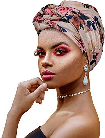 Novarena Ankara Africana Stampa Morbida Fascia Fascia Capelli Lunghi Avvolgere la Testa Sciarpa Turbante Cravatta Jersey Maglia Africana impacchi