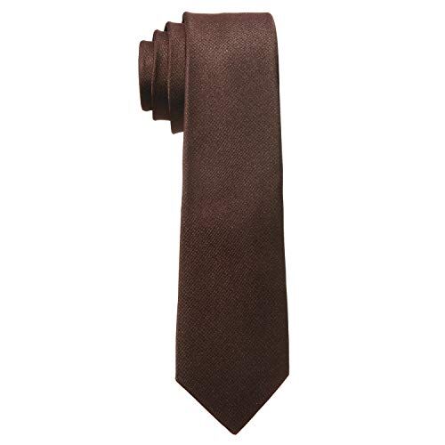 MASADA Cravatta Uomo accuratamente realizzata e rifinita a mano 6 cm di larghezza Marrone