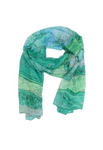 QUEEN HELENA Sciarpa Leggera Foulard Morbido Stola Fina Girocollo Casual Donna SC024-6 (Verde)