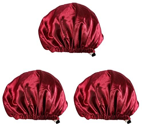 FRCOLOR 3 Pz Berretto Da Notte Con Fibbia Regolabile Cappello Per Dormire La Notte Cuffia Per Cuffia Da Bagno in Seta Cuffie Per Dormire Elasticità Raso Mancare Cappello Morbido