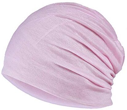 YOFASEN Berretto Slouchy Cappello in Cotone Chemio Cancro Cappuccio per Dormire Cappuccio Turbante Copricapo Elastico Musulmano per Donna Uomo, Rosa fluorescente, Taglia unica