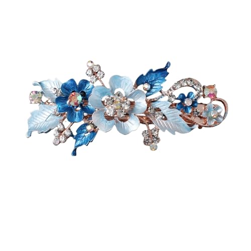 ERICAT Hair Styling Flower Barrettes Fermaglio for capelli in resina Barrette Forcina di cristallo Copricapo for accessori for ragazze donna (Color : Blue)