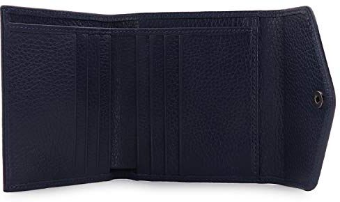 Otto Angelino Portafoglio a Bustina in Vera Pelle – Anti RFID – Unisex, Blu navy