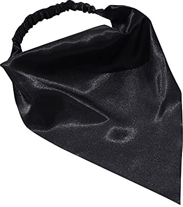 BINGDONGA Con i capelli Boho Fazzoletto for capelli Foulard for la testa Pz Cravatte 1 Solid Bandane Fasce for la cura dei capelli FLw071 forcina (Color : Black, Size : Taille unique)